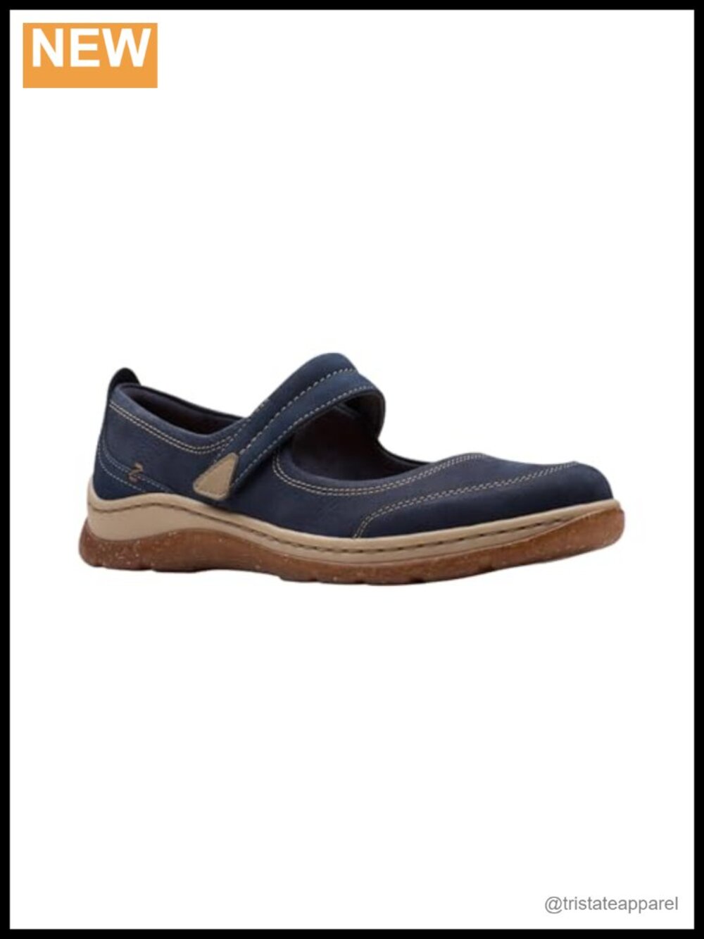 Clarks Orlene Jane Leather Mary Jane Flats Hook & Loop Casual